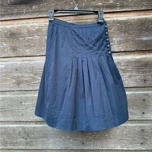 Elegant Black Button-Detail Skirt
